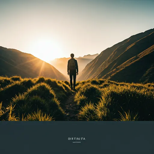 Viajero ante un atardecer andino entre montañas neblinosas — turismo sostenible MUTA Travel.